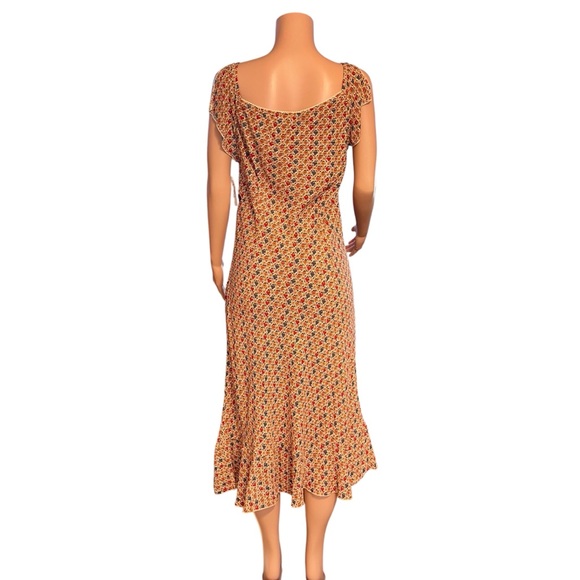 Y2K CDC Rampage Gypsy Milkmaid Wench Micro Floral Midi Dress 10 NWT Whimsy - Picture 4 of 12